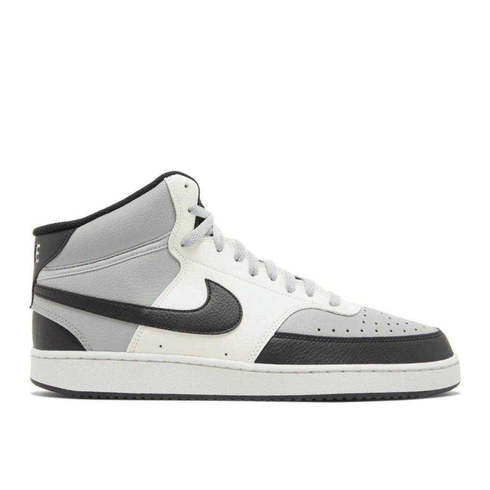 Nike Men's Gray and Black Mid-Top Sneakers